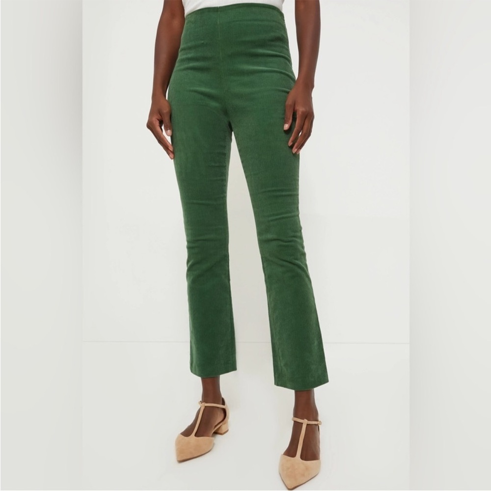 Tuckernuck Forest Green Corduroy High-Rise Straight Pants